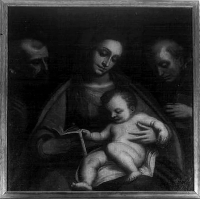 Sacra Famiglia e santo - Genova